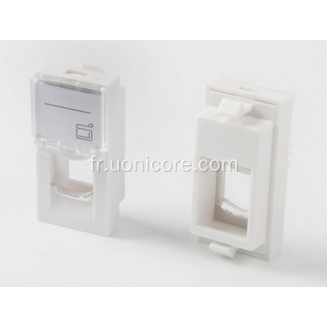 Façade RJ45 1 port type français